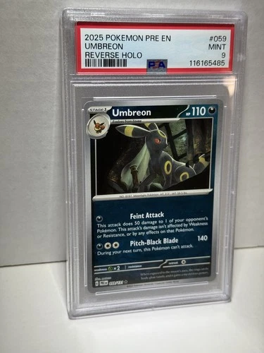 PSA 9 2025 Umbreon Prismatic Evolutions Pokemon Card 59/131