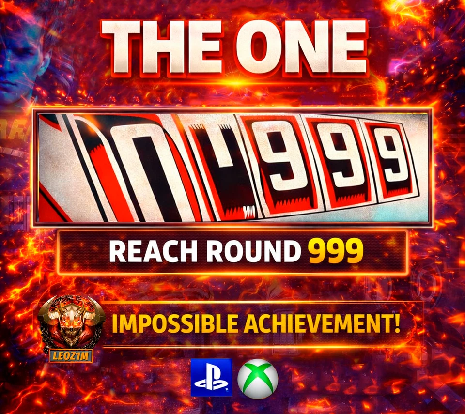 CALL OF DUTY Round 999 Calling Card THE ONE Black Ops 7 Zombies DARK OPS ULTRA RARE BO7