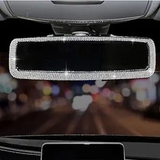 Rhinestone Car Rear View Mirror with Crystal Diamonds for Women, Car Interior Tr