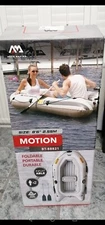 Motion Sports Boat with Electric Motor T-18 Inflatable Boat (Aqua Marina)