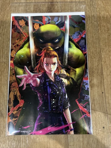 TMNT Teenage Mutant Ninja Turtles Stranger Things 2 Santa Fung Variant IDW 23 Nm