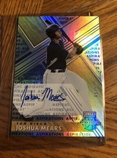 Joshua Mears 49/50 2019 Elite Extra Aspirations Blue Auto Autograph