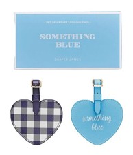 Luggage Tags -Draper James 2 "Something Blue" Heart Bride Gift Wedding Tradition