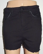 Urban Groove Dance Shorts Black Stretch Denim Sz Women Adult Medium M EUC SL