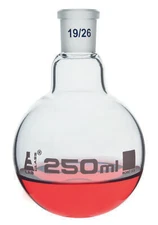 Boiling Flask,19/26 Joint, 250ml, Round Bottom, Borosilicate Glass - Eisco Labs
