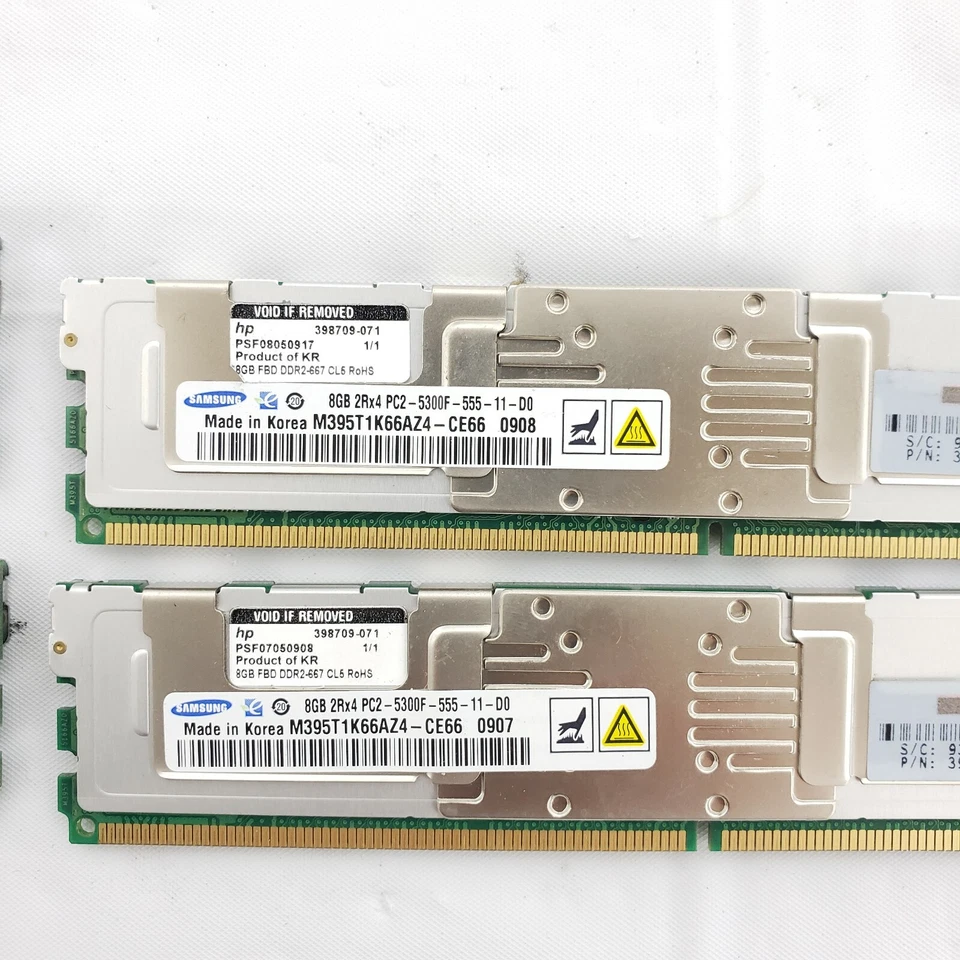 Samsung 32gb (4 x 8GB) 2Rx4 PC2-5300F M395T1K66AZ4-CE66 8GB EACH - Image 3 of 3