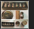 SET OF (6) VINTAGE STERLING SILVER SALT & PEPPER SHAKERS - LOLLO — photo 1