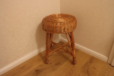 Weidenhocker Aus Naturweide – Handgeflochten, Extra Stabil, Ca. 48 Cm Sitzhöhe