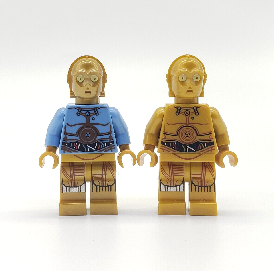 Lego Modling Error Lego Star Wars Misprint Medium Blue C-3PO Minifigure Prototype Error ...