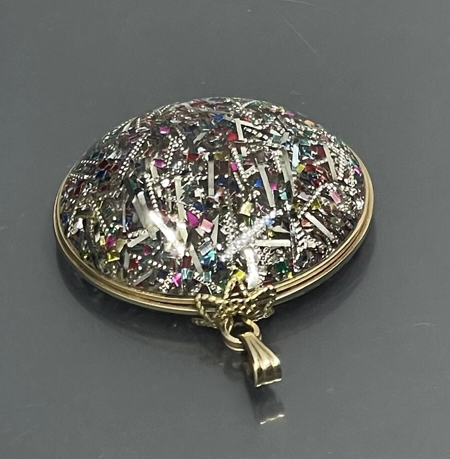"Colgante para mujer 1/20 oro amarillo 12K relleno metal colorido confeti resina 1,5""" Foto 3 de 4