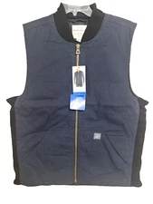Weatherproof Vintage Mens Quilted Lined Vest Blue Size Large New With Tags