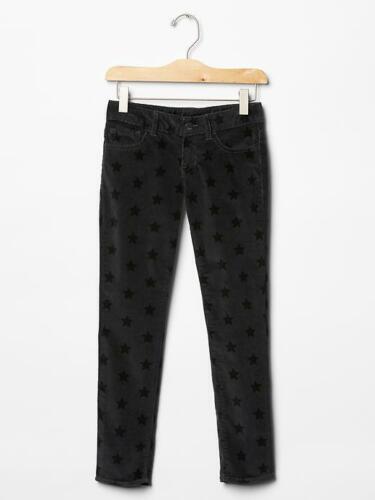 GAP Kids Girls Starry Super Skinny Corduroy Pants Cords 12 Reg Black Star 28x27 - Picture 1 of 5