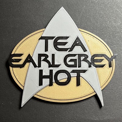 Star Trek Untersetzer ''Tea, Earl Grey, Hot'' - 3D gedruckt