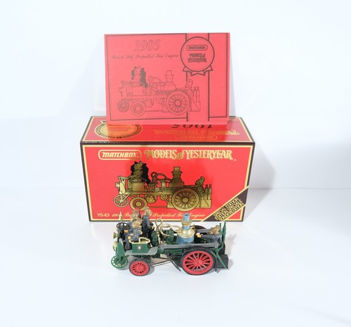 Matchbox Models Of Yesteryear YS-43 1905 Busch Self Propelled Toy Fire Engine A4