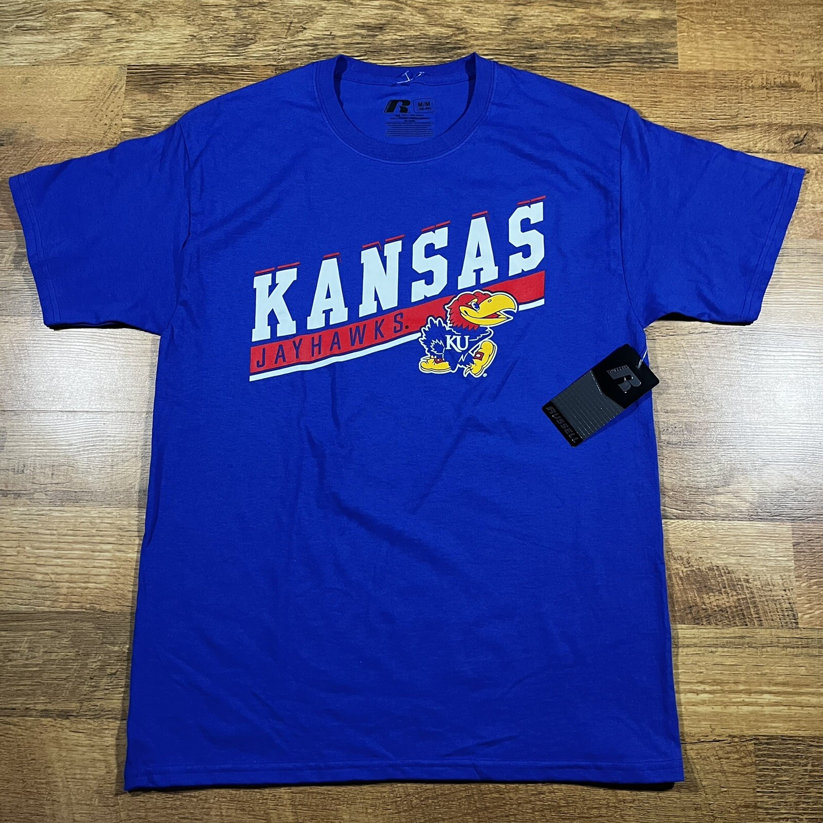NCAA Kansas Jayhawks Men’s Size M Medium Short Sleeve T Shirt NEW NWT Blue
