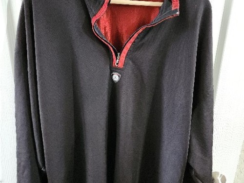VTG Air Jordan Red Black Long Sleeve Pullover 1/4 Zip Jacket Men's Size Large - Picture 3 of 7