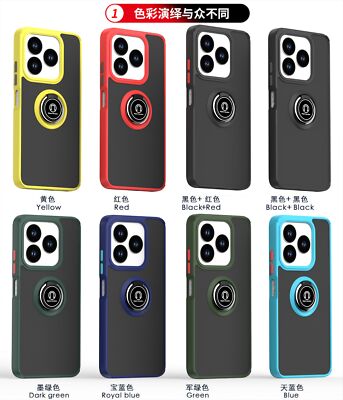 For ZTE Blade V60 Smart, Luxury Hybrid Armor Ring Holder Magnetic Case Cover