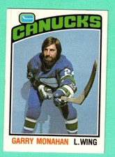 (1) GARRY MONAHAN 1976-77 O-PEE-CHEE # 295 CANUCKS GOOD  CARD (G3650)