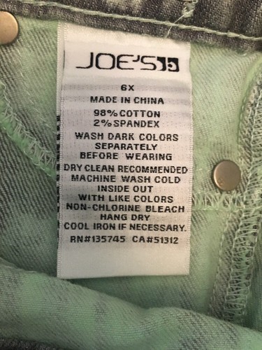 NWT Joe's Jeans Ultra Slim Fit The Jegging Girl's Size 6x - Picture 7 of 7