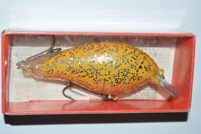 old bill norman lures big n crankbait 3'' approx 5/8oz yellow glitter color  1820