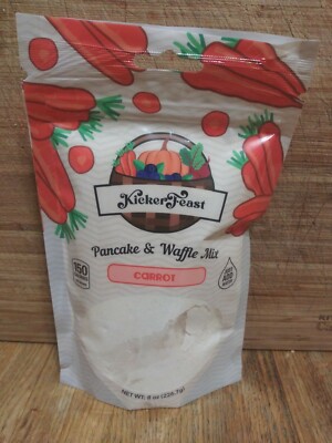 3CT:  KICKER FEAST  Pancake & Waffle MIX  CARROT variety NATURAL COLOR & FLAVOR 