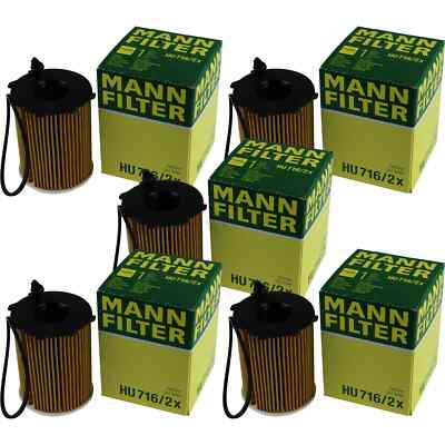 5x MANN-FILTER Ölfilter Oelfilter HU 716/2 x Oil Filter