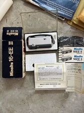 Vintage MINOLTA 16 EE II Spy Camera w/ Original Box, Manual, Case