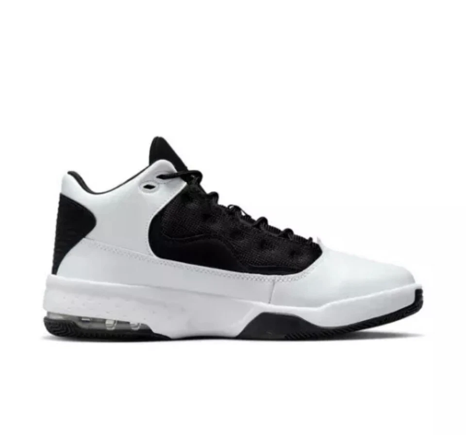 Nike Air Jordan Mens Max Aura 2 ''White Black Gold'' Basketball Shoes CK6636-107 - Image 3 of 4