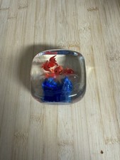 Fish Paperweight-Art Glass Aquarium Blown Glass Murano Style