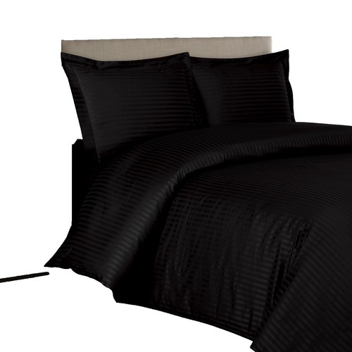 Parure De Lit 100% Coton égyptien – 1500 Fils – Noir Uni – Taille King/Cal King