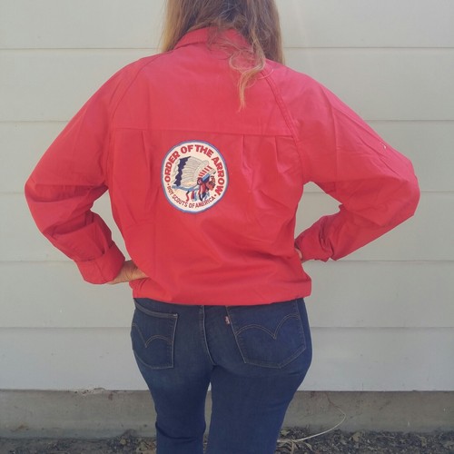 Vintage 1973 Red Boy Scout Jamboree Jacket with patches - Picture 2 of 11