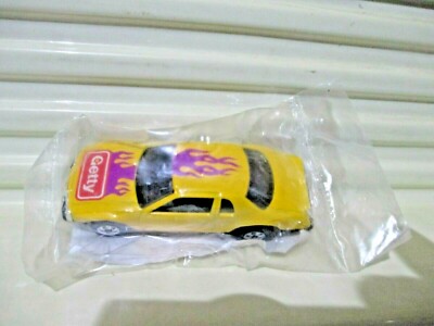 Mattel Hot Wheels 1990 GETTY GAS PROMO YELLOW THUNDERBURNER Car New in Polybag