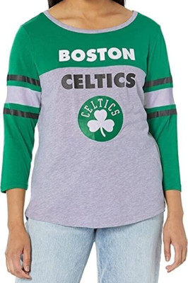Ultra Game NBA Boston Celtics Women's T-Shirt Raglan Baseball 3/4 Sleeve SMALL