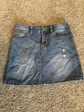 GAP Kids Girl's Mini Jean Skirt Sz 7 Adjustable Waist