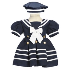 Toddler Girls Sailor dress, Navy Blue ,Size: X-Large 18-24 Month
