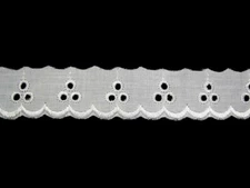  Wholesale Lot 2 / 144 yards Sewing 1" White Cotton Embroidery Eyelet Lace Trim