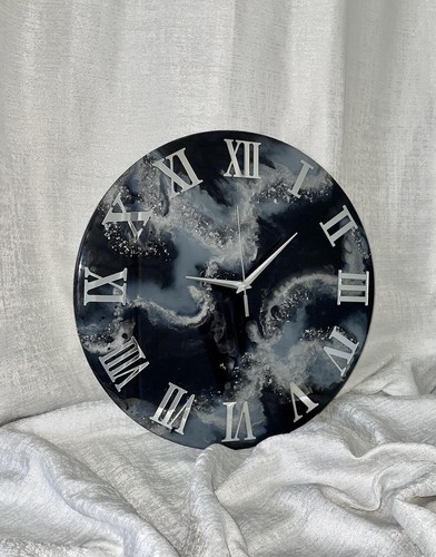 wall clocks decor, 15 Inch, Epoxy Rusin Clock, Decor, House, Wall, Wood,Handmade - Picture 5 of 11