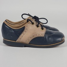 Vintage Buster Brown Childrens Shoes Navy Blue  Tan Size 6 C