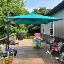 Patio Umbrella Outdoor Cantilever Square Umbrella Aluminum Offset Umbrella