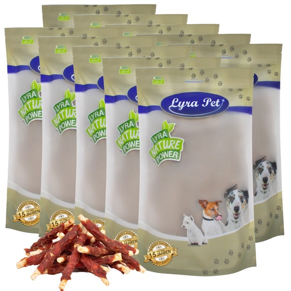 10 Kg Kaurollen Mit Entenbruststreifen Kausnack Kauartikel Hund Rind Lyra Pet®-image