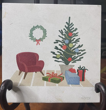 Sullivans Darren Gygi Christmas Tree Canvas 5" x 5" Wall Art