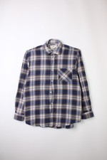 Vintage Flannel Tartan Plaid Shirt Multicolor Check Medium