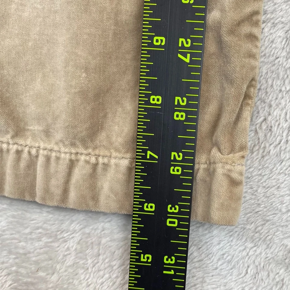 Pantalones para mujer J.Crew talla 6 calce bajo caqui terciopelo pierna acampanada clásicos informales retro Foto 4 de 4