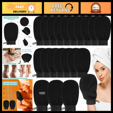 20 Pcs Exfoliating Gloves Bulk - Body Scrubber Mitts for Spa Massage, Black