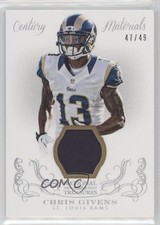 2013 Panini National Treasures Century Materials 47/49 Chris Givens #95 n1u