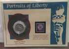 Portraits of Liberty 1927 Standing Liberty Quarter and LIberty issued stamp 1954
