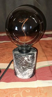 Ikea MARKFROST Marmor Nachtlampe Tischleuchte Lampe mit Edison LED