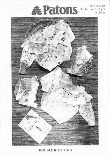 Kind Baby Pullover Strickjacke Mütze 46-51cm 18-20in DK Vintage Muster DRUCK