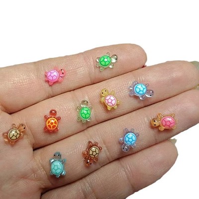 100 Stück Mini Resin Schildkröten Night Glow Schildkröte Figuren Realistisch Kleine Schildkröten