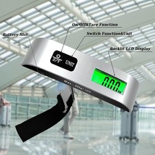 Electronic Luggage Scale 110lb 50kg Portable Travel LCD Digital Hanging Weight